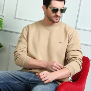 Regular Fit Round Neck Full Sleeve Solid Casual Sweatshirt