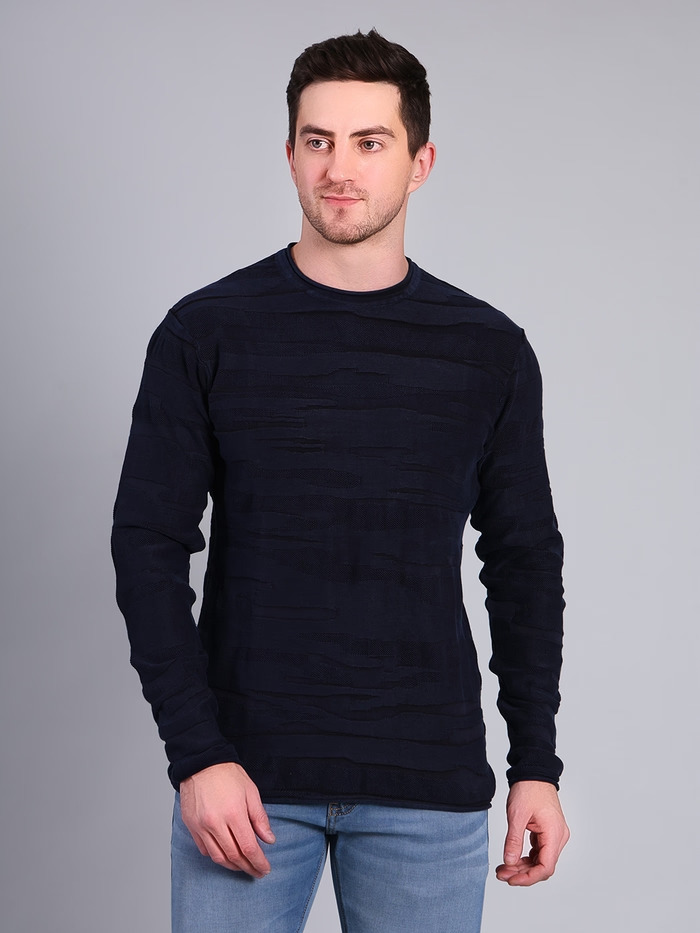 Full Sleeve Round Neck Solid Sweater